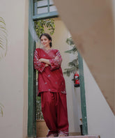 EIRA Embroidered Co-ord Set ( FARSHI SHALWAR)